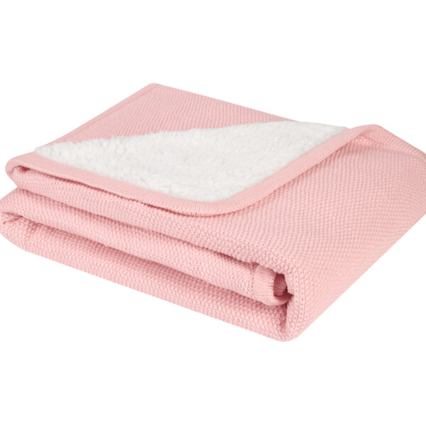 Плетено памучно одеяло с шерпа Dream Big Pinkin stock