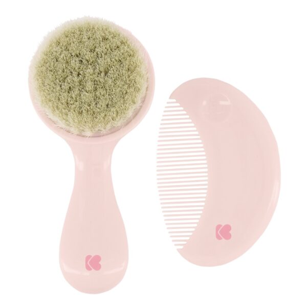 Гребен и четка от естествен косъм Savanna Pinkin stock