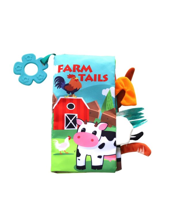 Образователна текстилна книжка с чесалка Farm tailsin stock