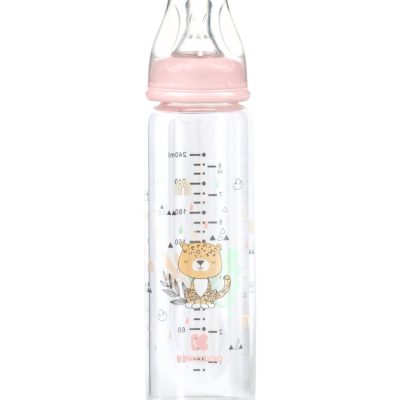 Шише стъклено 240мл Savanna Pinkin stock