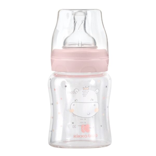 Шише стъклено 120мл Hippo Dreams Pinkin stock