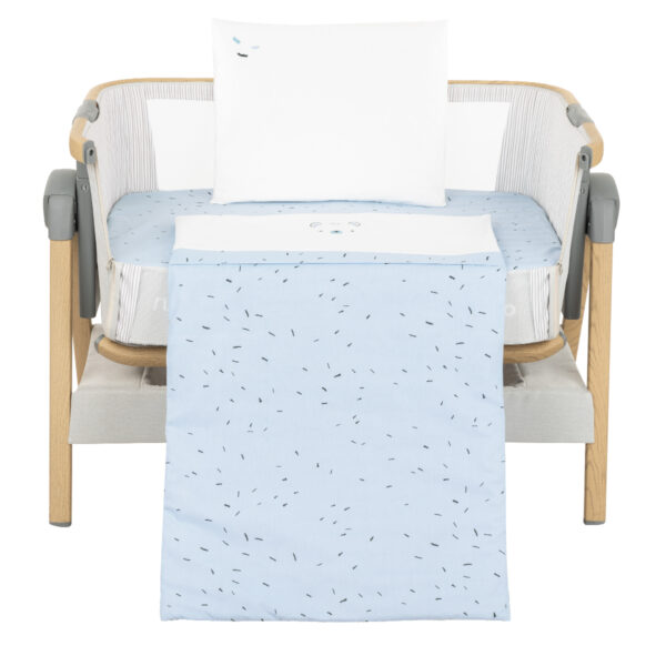 Бебешки спален комплект за мини-кошара 3ч Bear with me Blueout of stock