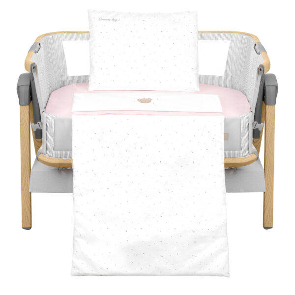 Бебешки спален комплект за мини-кошара 3ч Dream Big Pinkout of stock