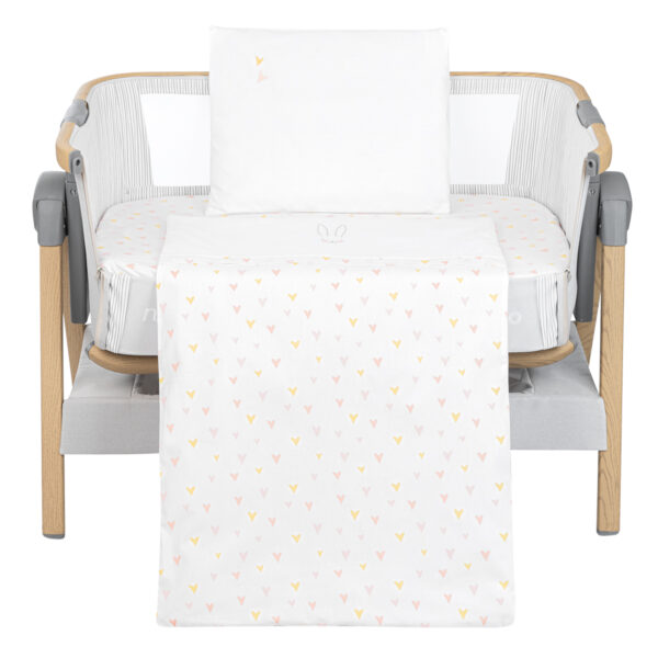 Бебешки спален комплект за мини-кошара 5ч Rabbits in Loveout of stock