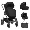 Комбинирана количка 3в1 с кош за новородено Modena Blackin stock