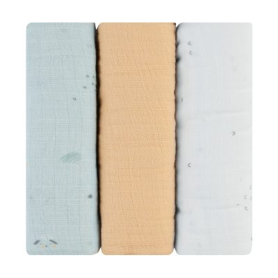 Комплект 3 бр муселинови пелени 75х75 см Sleepy Sheepin stock
