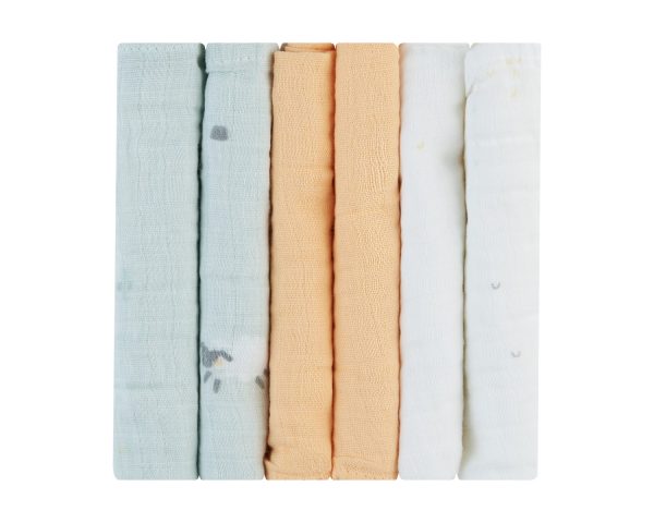 Комплект 6 бр муселинови кърпички 30х30 см Sleepy Sheepin stock