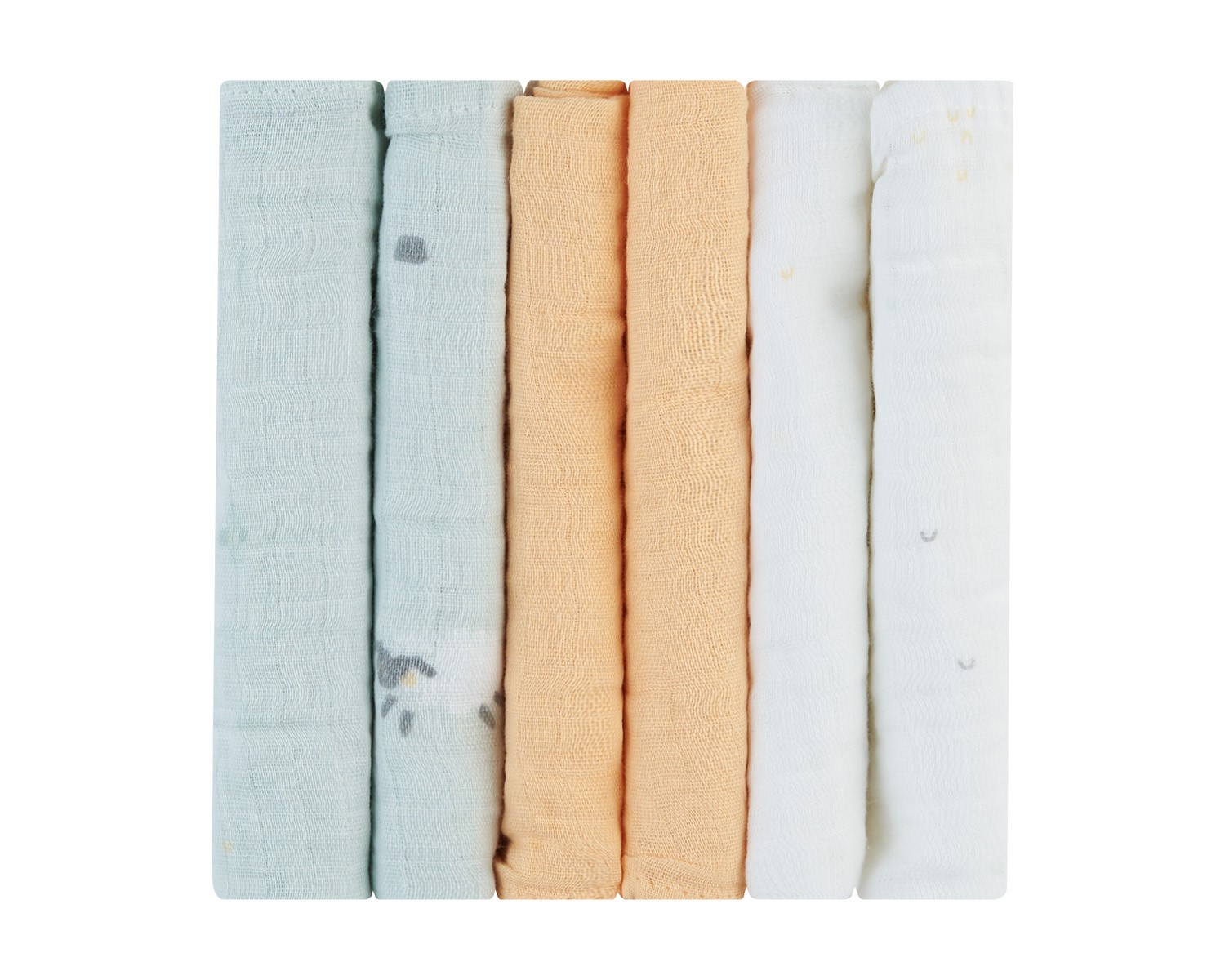 Комплект 6 бр муселинови кърпички 30х30 см Sleepy Sheepin stock