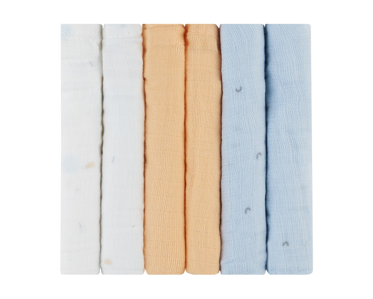 Комплект 6 бр муселинови кърпички 30х30 см Stripy Friendsin stock