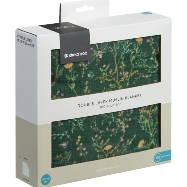 Oдеяло от муселин двупластово 100х100 см Secret Garden Greenin stock