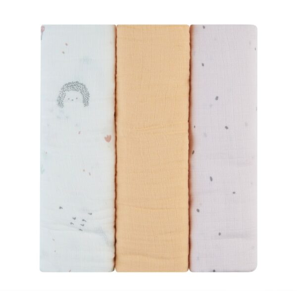 Комплект 3 бр муселинови пелени 100х100 см Hedge-hugsin stock