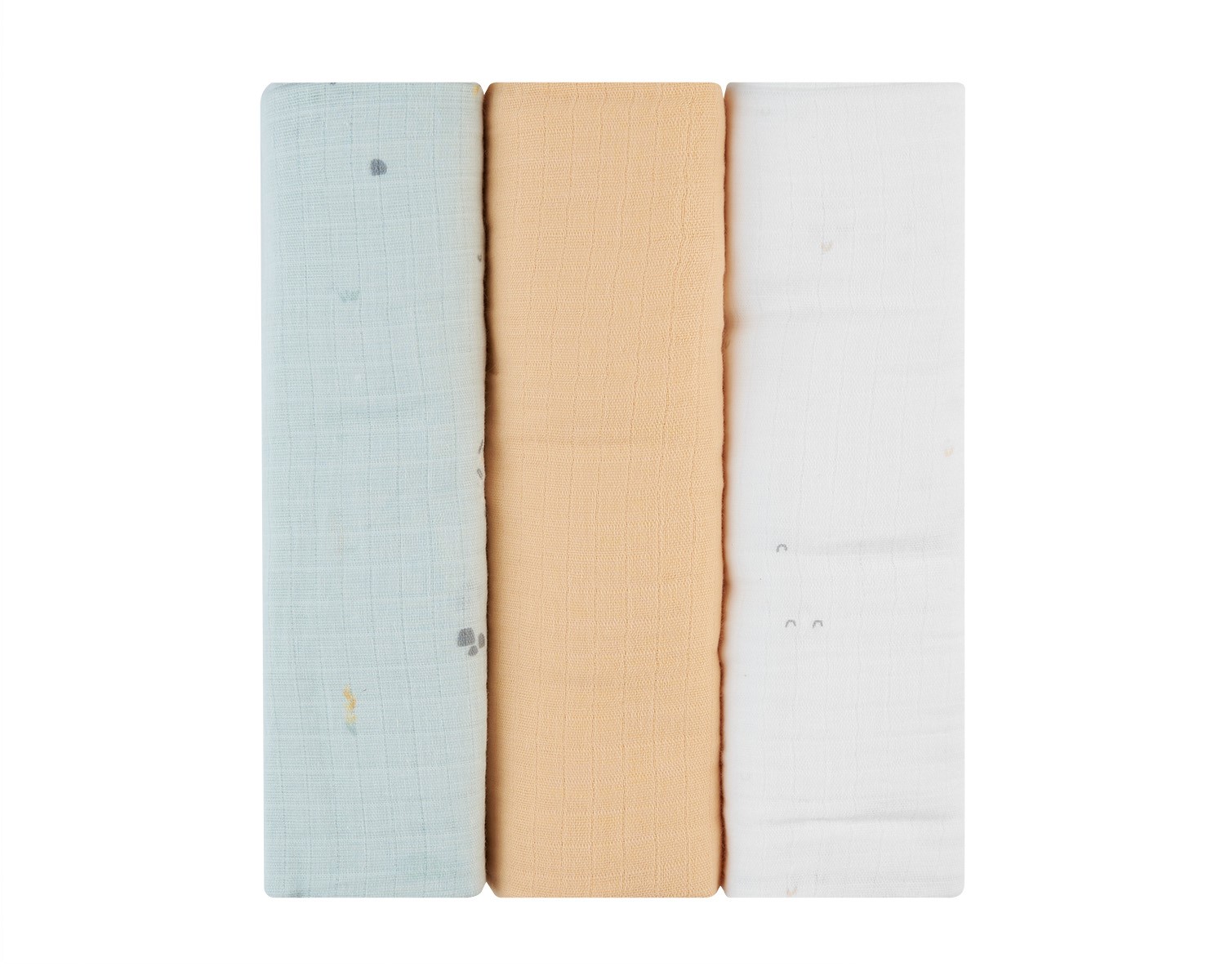 Комплект 3 бр муселинови пелени 100х100 см Sleepy Sheepin stock