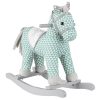 Люлееща играчка със звук Green Horsein stock