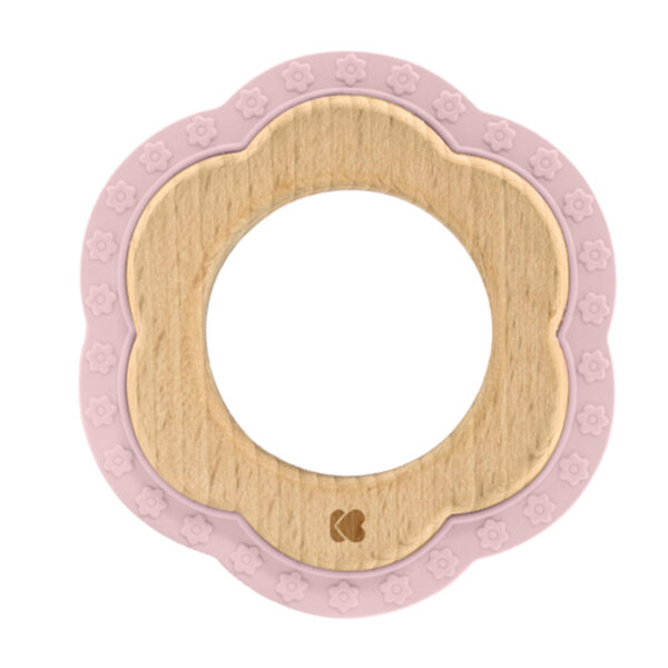 Чесалка дърво-силикон Flower Pinkin stock