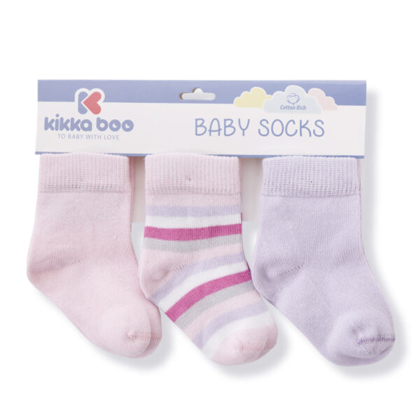 Бебешки чорапи Stripes Purple 2-3гin stock