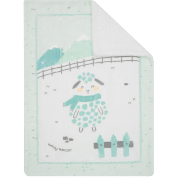 Супер меко бебешко одеяло с шерпа 110/140 см Sleepy Sheepin stock