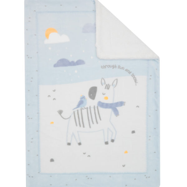 Супер меко бебешко одеяло с шерпа 110/140 см Stripy Friendsin stock