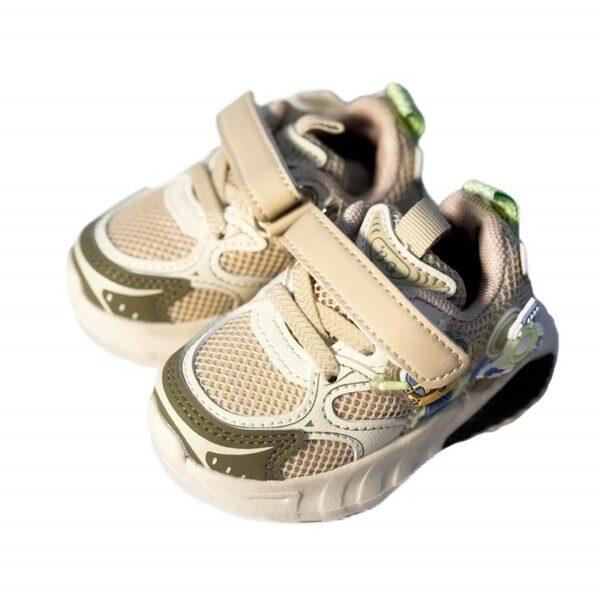 Бежови светещи маратонки 5