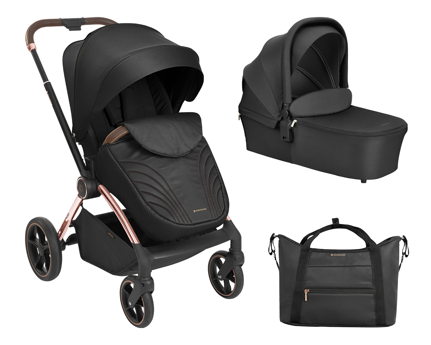 Комбинирана количка 2в1 с кош за новородено Kara Blackout of stock