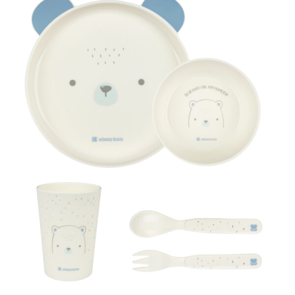 Сет за хранене пластмаса Bear with me Bluein stock