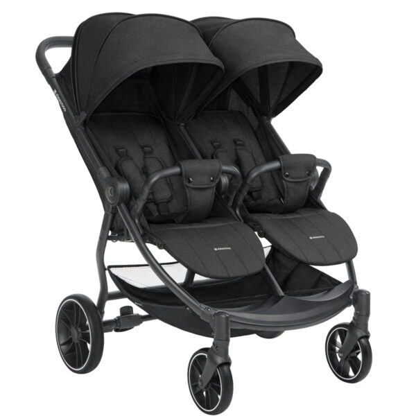 Количка за близнаци Happy 2 Black 2024in stock
