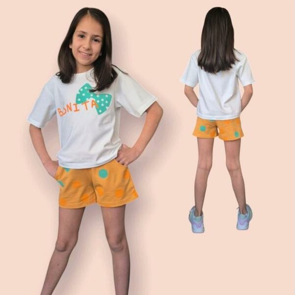 комплект с оранжеви панталонки