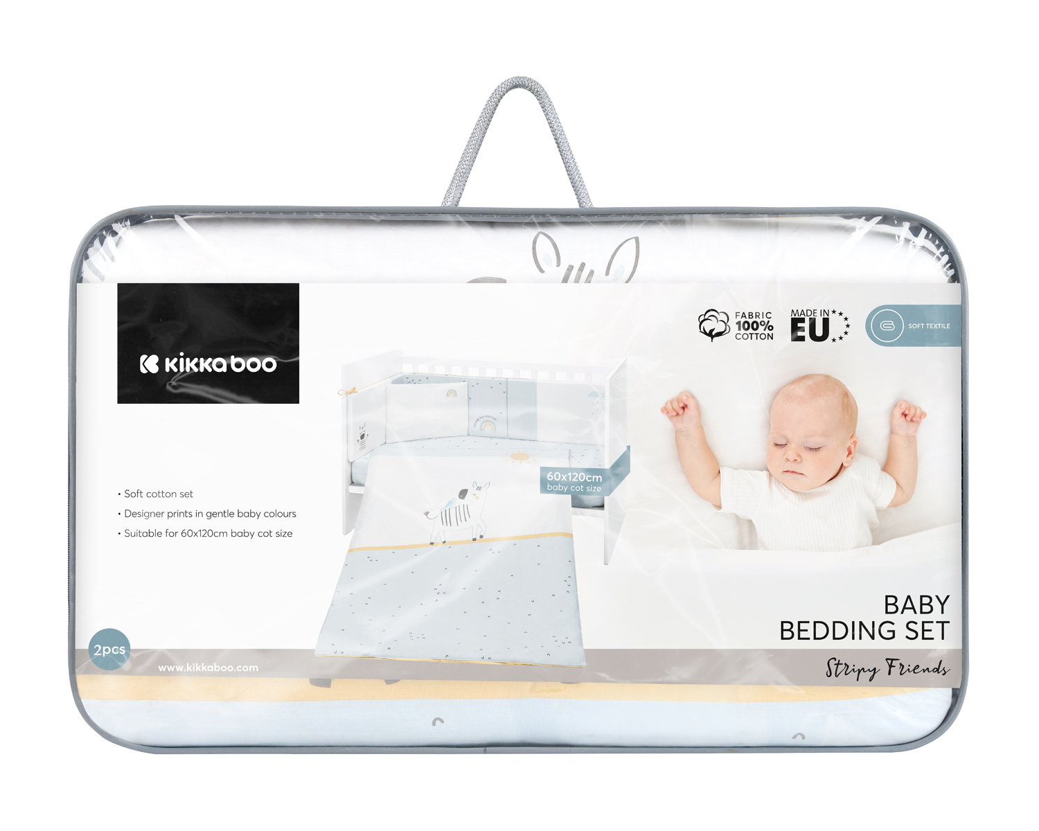 Бебешки спален комплект 2 части EU style 60/120 Stripy Friendsin stock