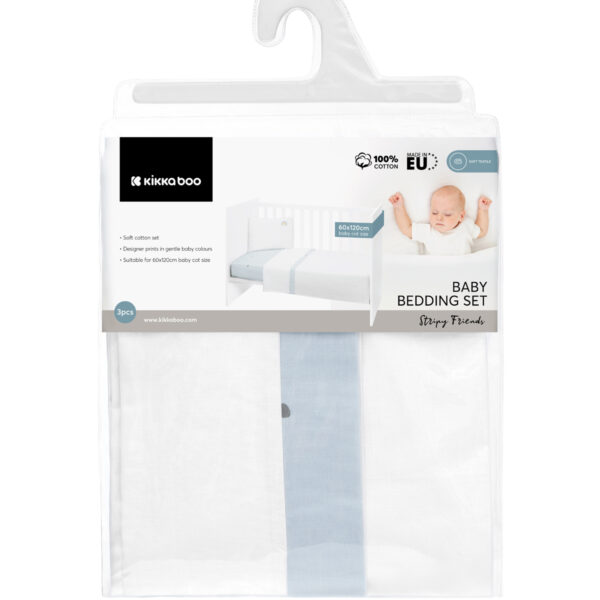 Бебешки спален комплект 3 части EU Style 60/120 Stripy Friendsin stock