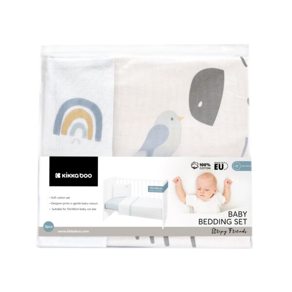 Бебешки спален комплект 3 части EU Style 70/140 Stripy Friendsin stock
