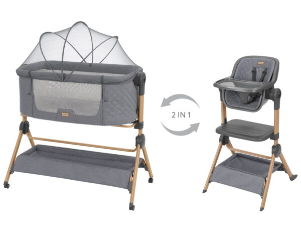 2в1 Мини кошара + Стол за хранене Sleat Me Greyin stock