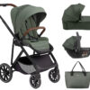 Комбинирана количка 3в1 с кош за новородено Chiara Army Greenin stock