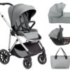 Комбинирана количка 3в1 с кош за новородено Chiara Greyin stock