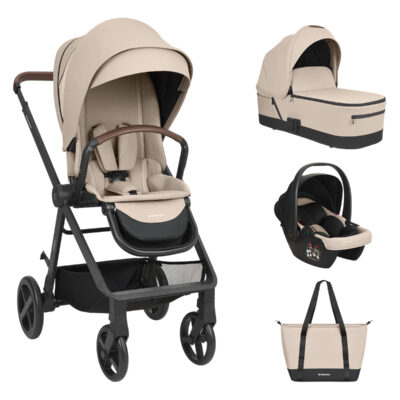 Комбинирана количка 3в1 с кош за новородено Mia Beigein stock