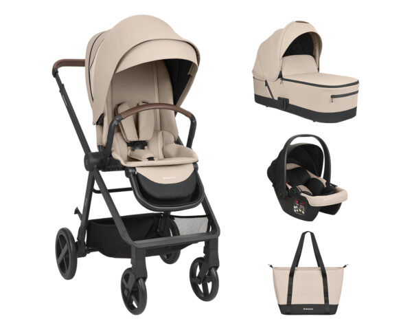 Комбинирана количка 3в1 с кош за новородено Mia Beigein stock