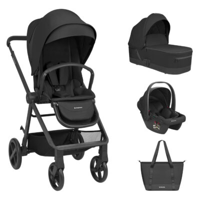 Комбинирана количка 3в1 с кош за новородено Mia Blackin stock