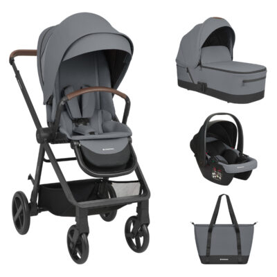 Комбинирана количка 3в1 с кош за новородено Mia Greyin stock