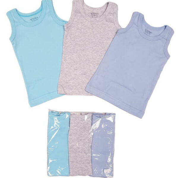 едноцветен рипсен потник за момче