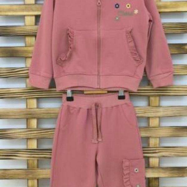 комплект горнище с цип и качулка и долнище с джобче