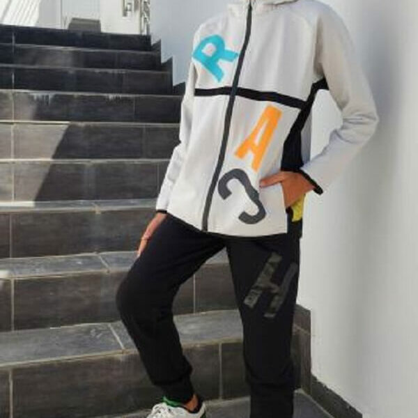 Комплект Рач сиво с цветни букви