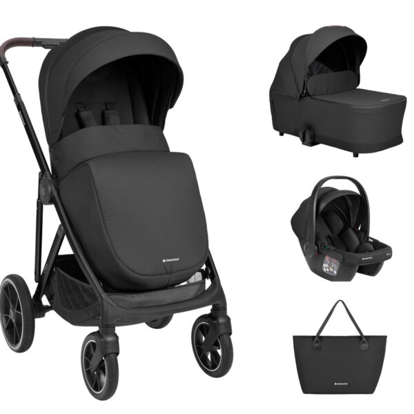 Комбинирана количка 3в1 с кош за новородено Chiara Blackin stock