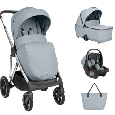 Комбинирана количка 3в1 с кош за новородено Chiara Greyin stock
