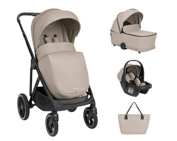 Комбинирана количка 3в1 с кош за новородено Chiara Beigein stock