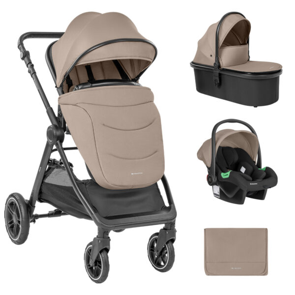 Комбинирана количка 3в1 с кош за новородено Ava Beigein stock