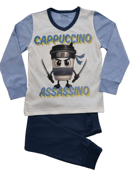 Детска пижама с дълъг ръкав с Cappuccino Assassino - Венера