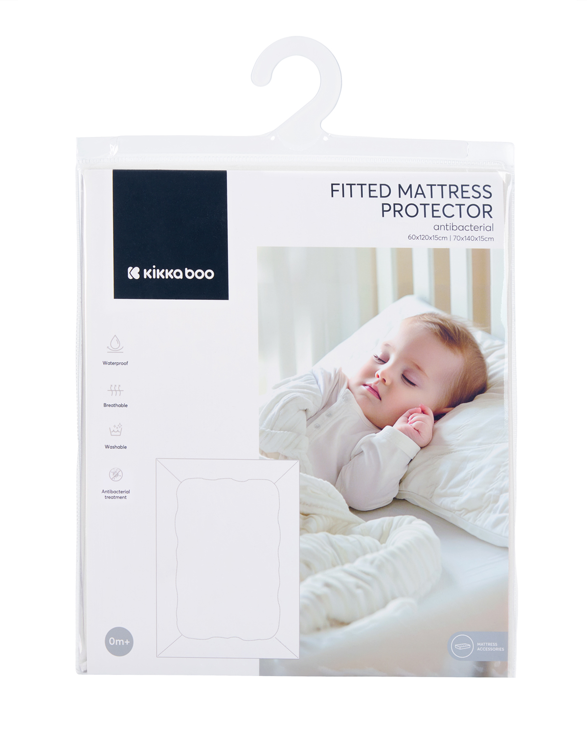 Протектор за матрак с борд - антибактериален 70/140/15 смin stock