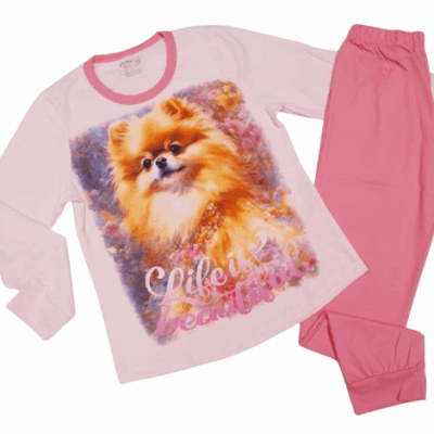 Пижама с дълъг ръкав за момиче Куче-Венера