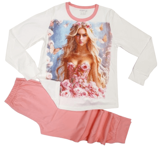 Пижама с дълъг ръкав за момиче - Венера