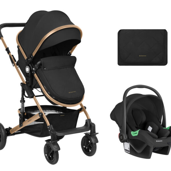 Комбинирана количка 3в1 трансф. седалка Amaia Black 2024in stock