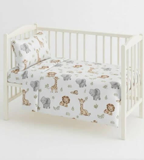 Бебешки спален комплект с животни от сафари - Sunny kids