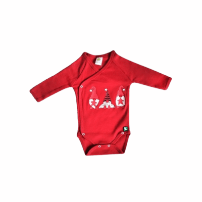 Бебешко коледно боди с картинка Джуджета в червено Rach
